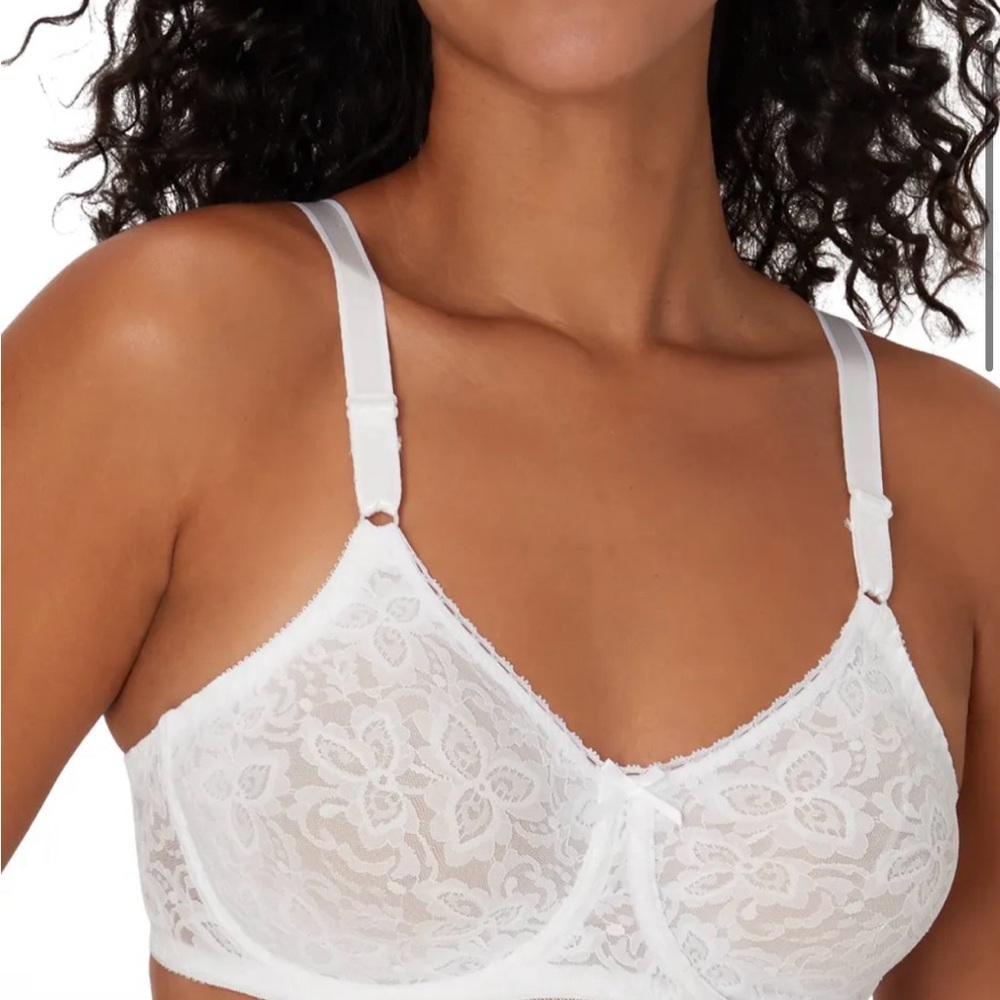 Bali White Floral Lace Bra 38 D